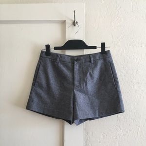 Grey Wool Shorts